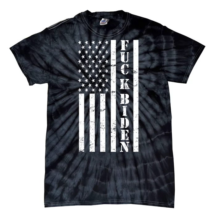 Fuck Biden American Flag Tie-Dye T-Shirt