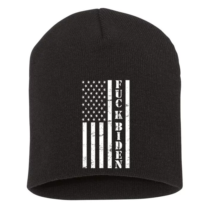 Fuck Biden American Flag Short Acrylic Beanie