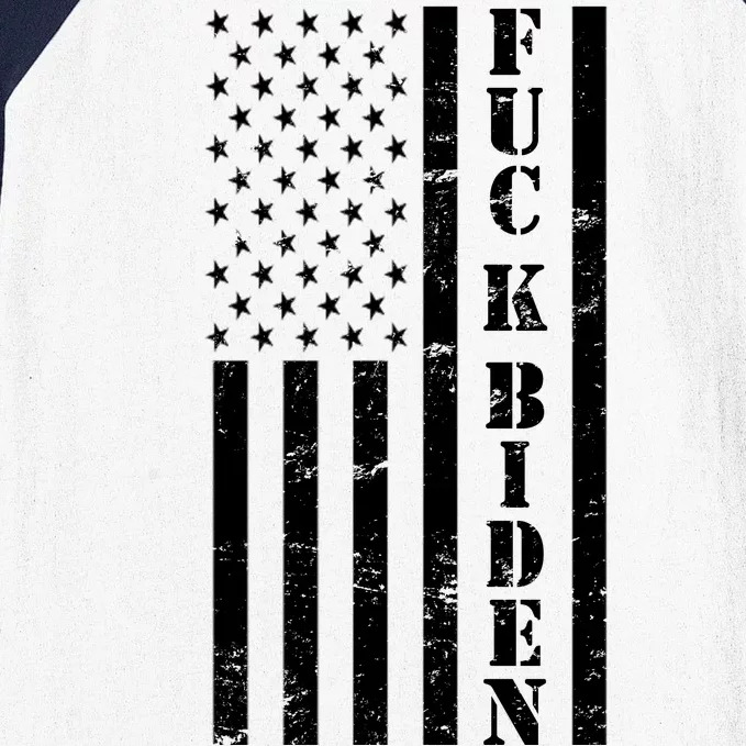 Fuck Biden American Flag Baseball Sleeve Shirt