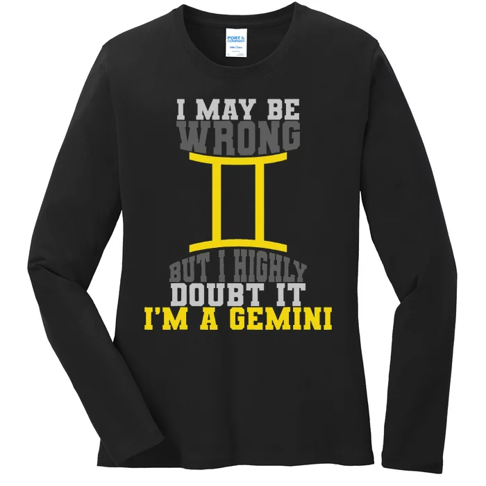 Funny Best Are Born As Gemini Ladies Long Sleeve Shirt