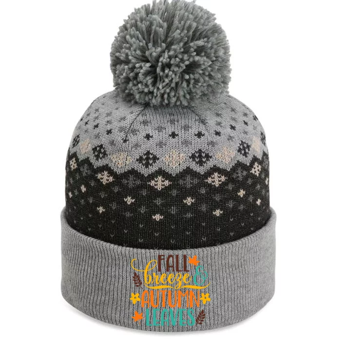 Fall Breeze Autumn Leaves The Baniff Cuffed Pom Beanie