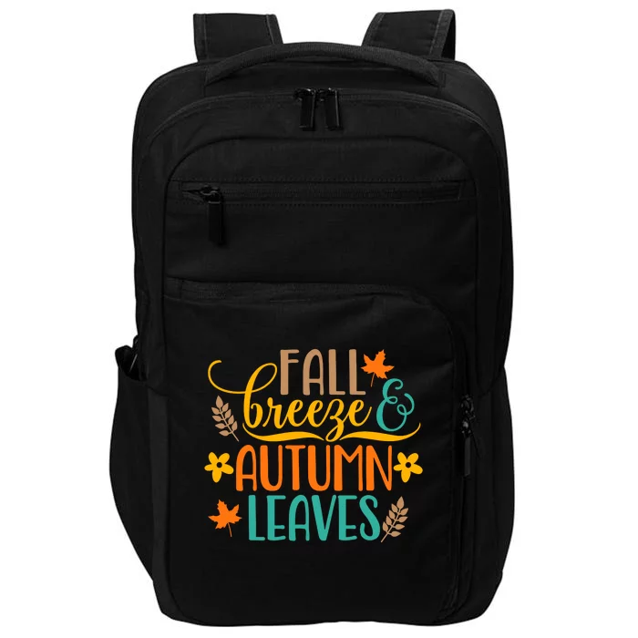 Fall Breeze Autumn Leaves Impact Tech Backpack