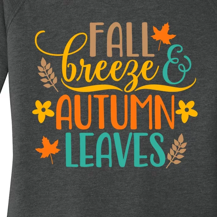 Fall Breeze Autumn Leaves Women's Perfect Tri Tunic Long Sleeve Shirt