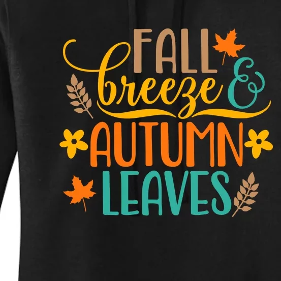 Fall Breeze Autumn Leaves Women's Pullover Hoodie