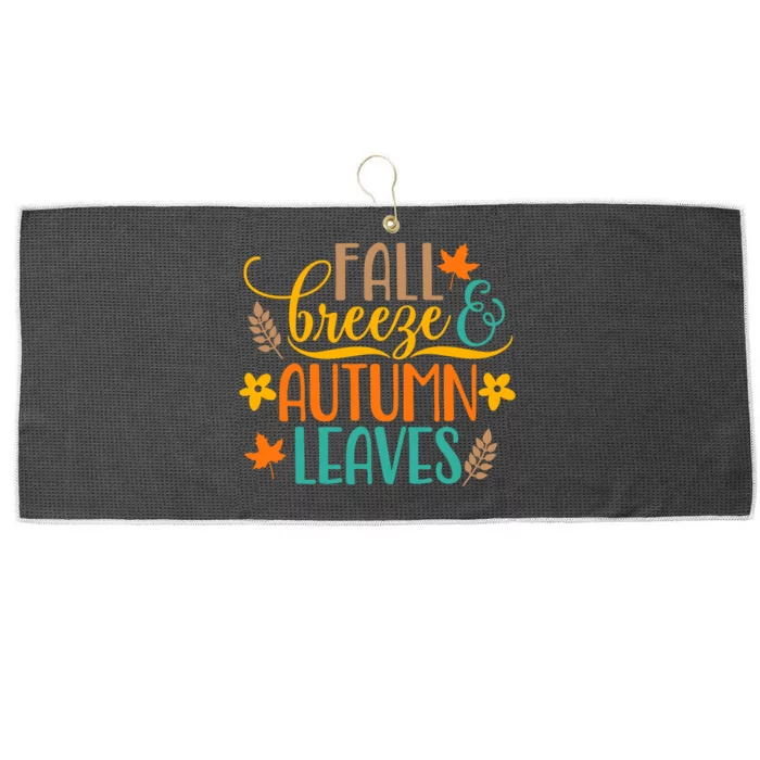 Fall Breeze Autumn Leaves Large Microfiber Waffle Golf Towel