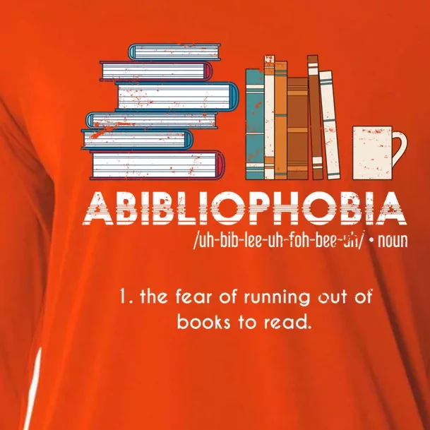 Funny Bookworm Abibiliophobia Librarian Book Nerd Reading Gift Cooling Performance Long Sleeve Crew