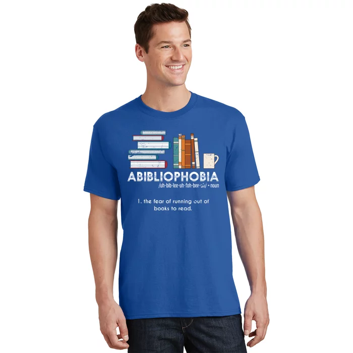 Funny Bookworm Abibiliophobia Librarian Book Nerd Reading Gift T-Shirt