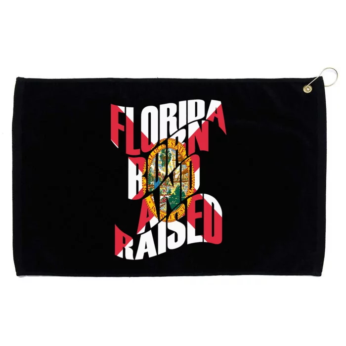 Florida Born And Raised Florida State Flag Grommeted Golf Towel