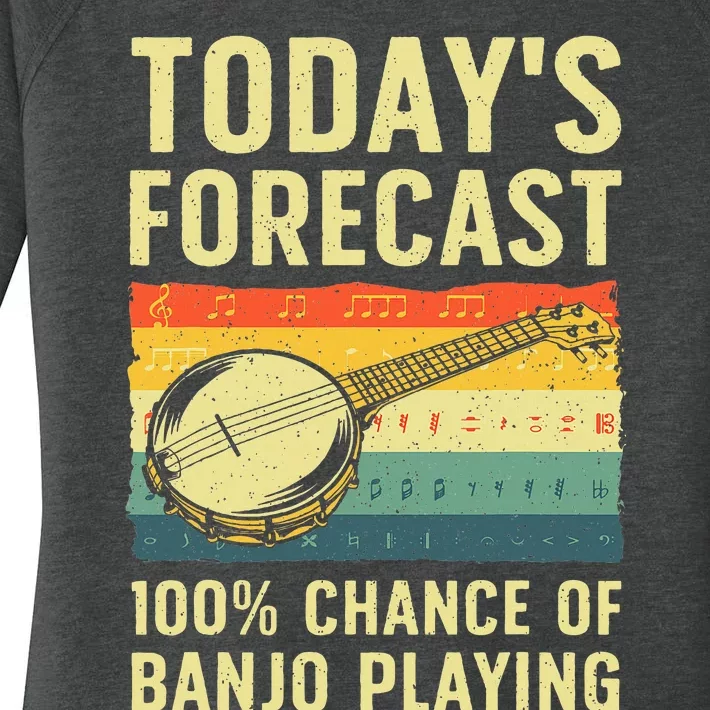 Funny Banjo Art For Women Bluegrass Instrument Player Women's Perfect Tri Tunic Long Sleeve Shirt