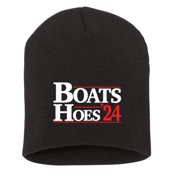 Funny Boats And Hoes 2024 Election Day Short Acrylic Beanie