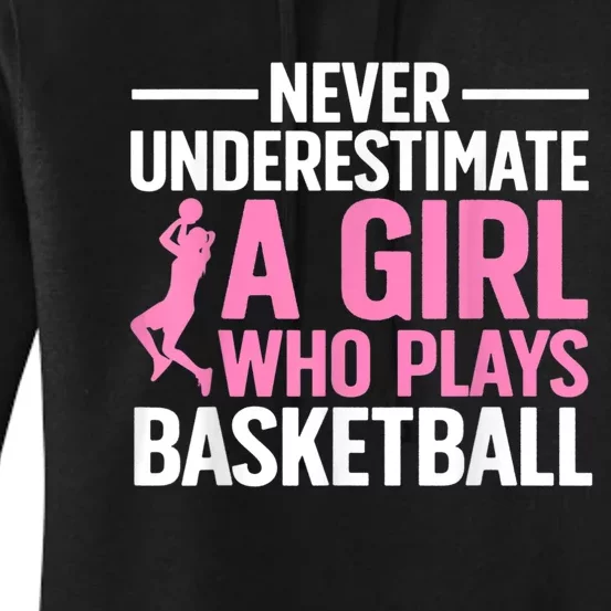 Funny Basketball Art For Basketball Player Women's Pullover Hoodie