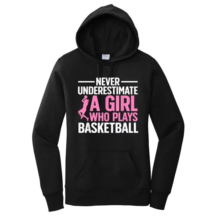 Funny Basketball Art For Basketball Player Women's Pullover Hoodie