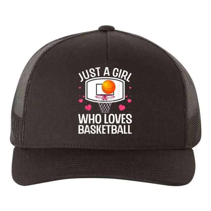 Funny Basketball Art For Women College Basketball Lover Yupoong Adult 5-Panel Trucker Hat