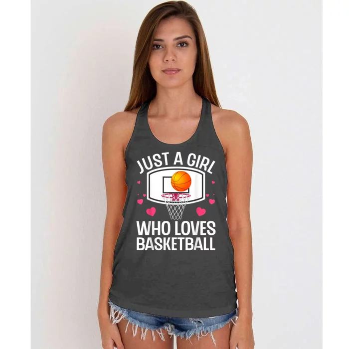 Funny Basketball Art For Women College Basketball Lover Women's Knotted Racerback Tank