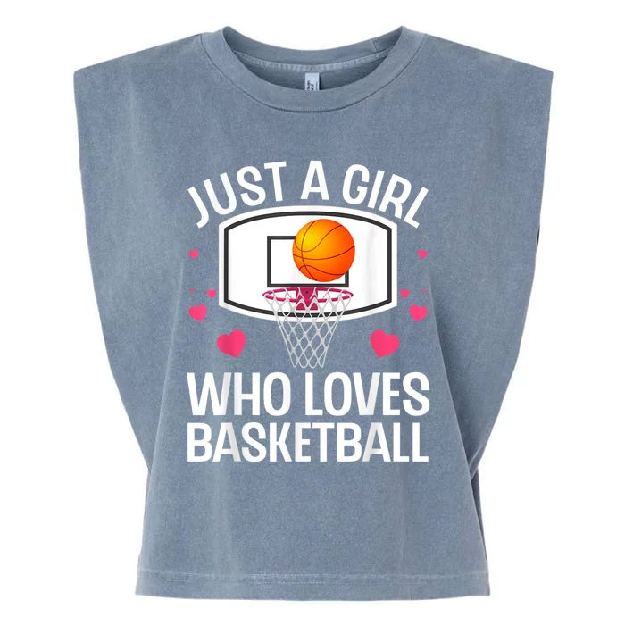 Funny Basketball Art For Women College Basketball Lover Garment-Dyed Women's Muscle Tee