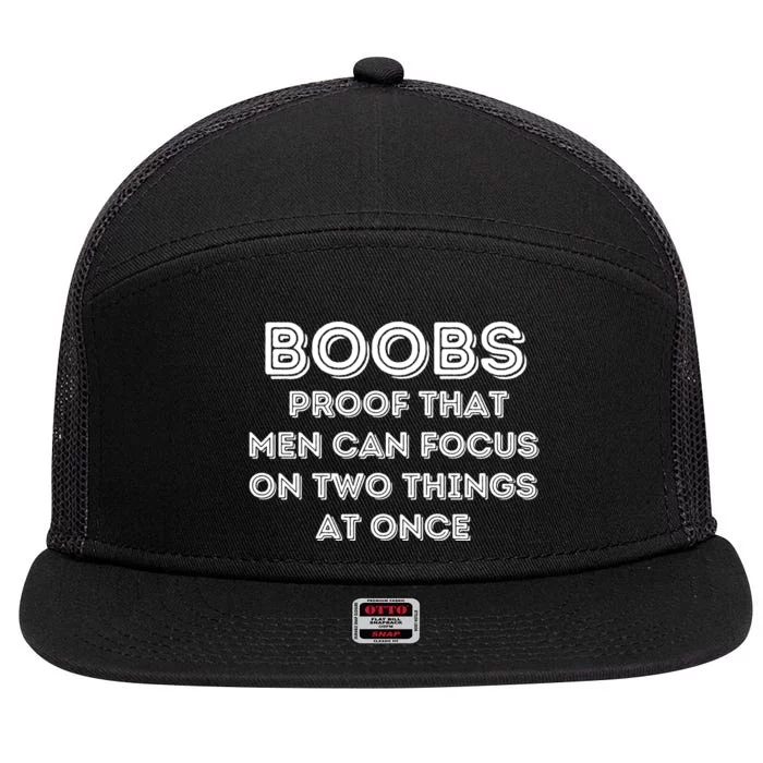 Funny Boobs Adult Humor Joke 7 Panel Mesh Trucker Snapback Hat