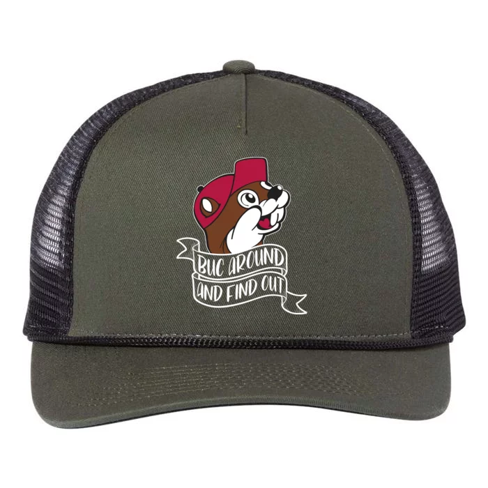 Funny Buc Around And Find Out Retro Rope Trucker Hat Cap