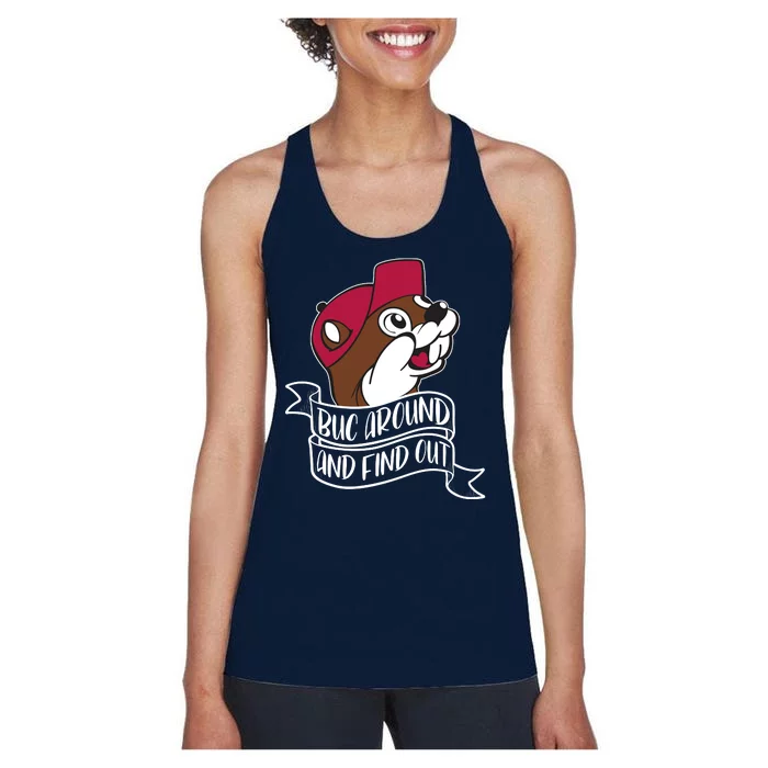 Funny Buc Around And Find Out Women's Racerback Tank