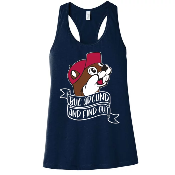 Funny Buc Around And Find Out Women's Racerback Tank