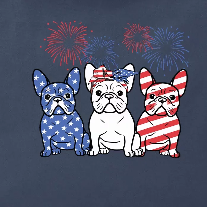 French Bulldog American Flag 4th Of July Independence Day Zip Tote Bag