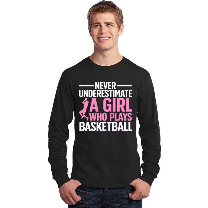 Funny Basketball Art For Teens Basketball Player Long Sleeve Shirt