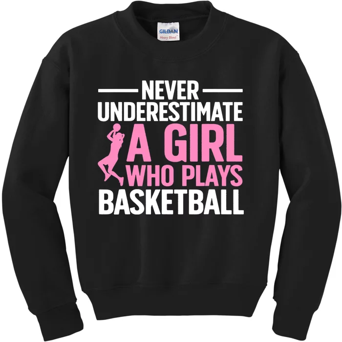 Funny Basketball Art For Teens Basketball Player Kids Sweatshirt