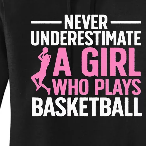 Funny Basketball Art For Teens Basketball Player Women's Pullover Hoodie