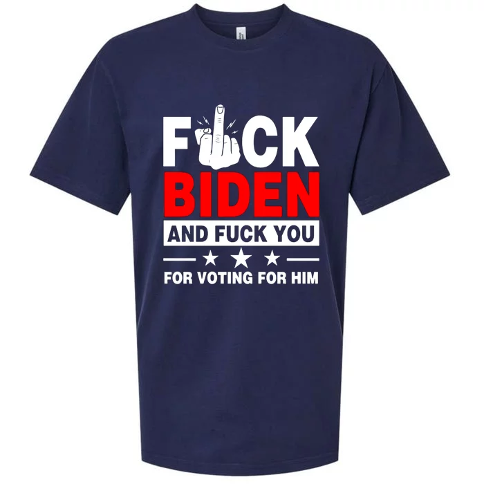 Fuck Biden And Fuck You For Voting For Him Sueded Cloud Jersey T-Shirt