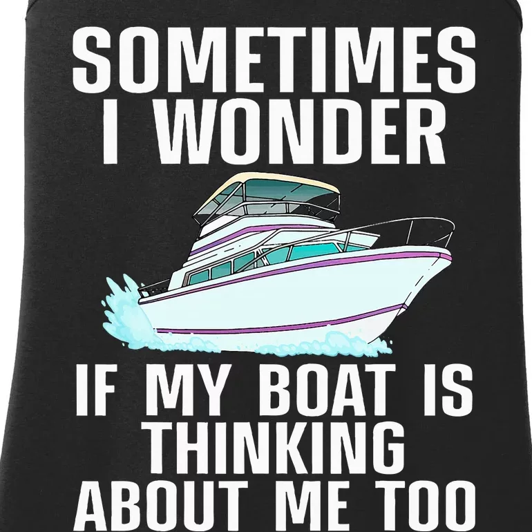 Funny Boat Art Boating Watercraft Boat Owner Ladies Essential Tank