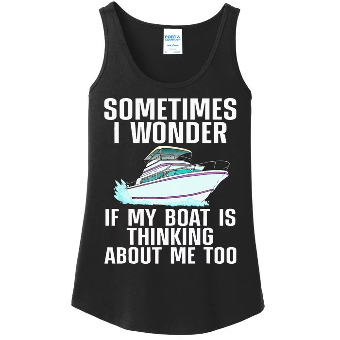 Funny Boat Art Boating Watercraft Boat Owner Ladies Essential Tank