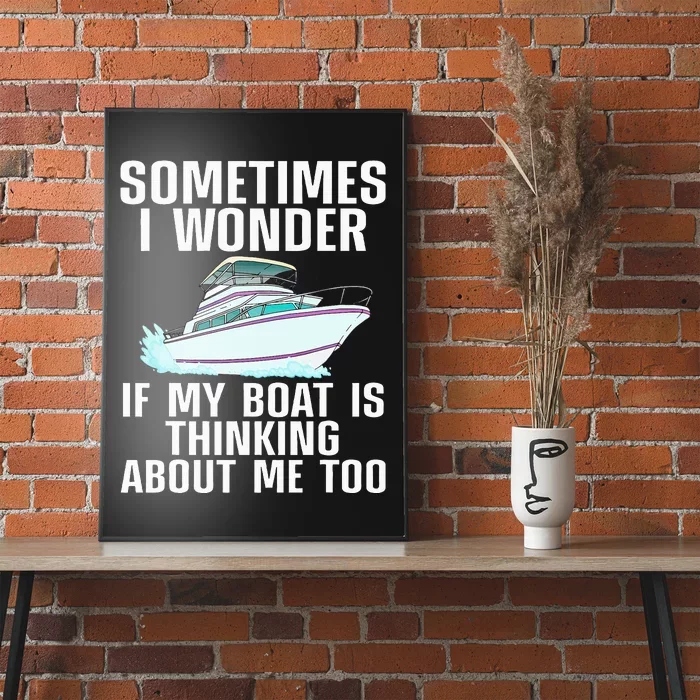 Funny Boat Art Boating Watercraft Boat Owner Poster