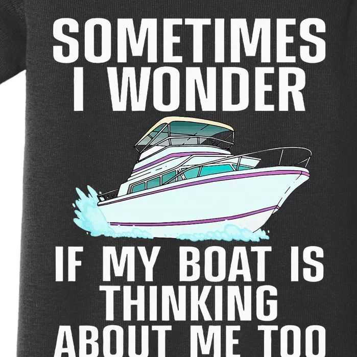 Funny Boat Art Boating Watercraft Boat Owner Baby Bodysuit