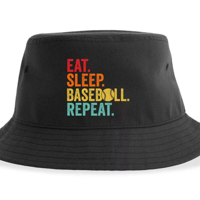 Funny Baseball Art Baseball Players Sustainable Bucket Hat