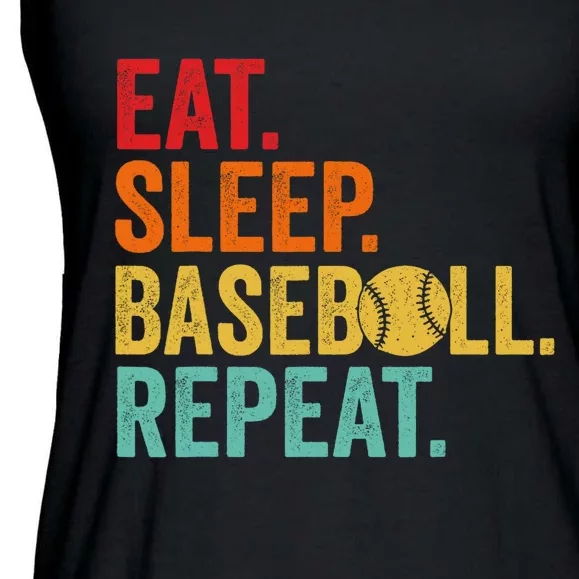 Funny Baseball Art Baseball Players Ladies Essential Flowy Tank