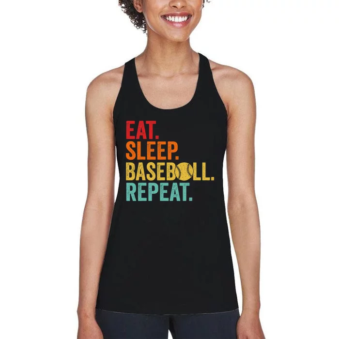 Funny Baseball Art Baseball Players Women's Racerback Tank