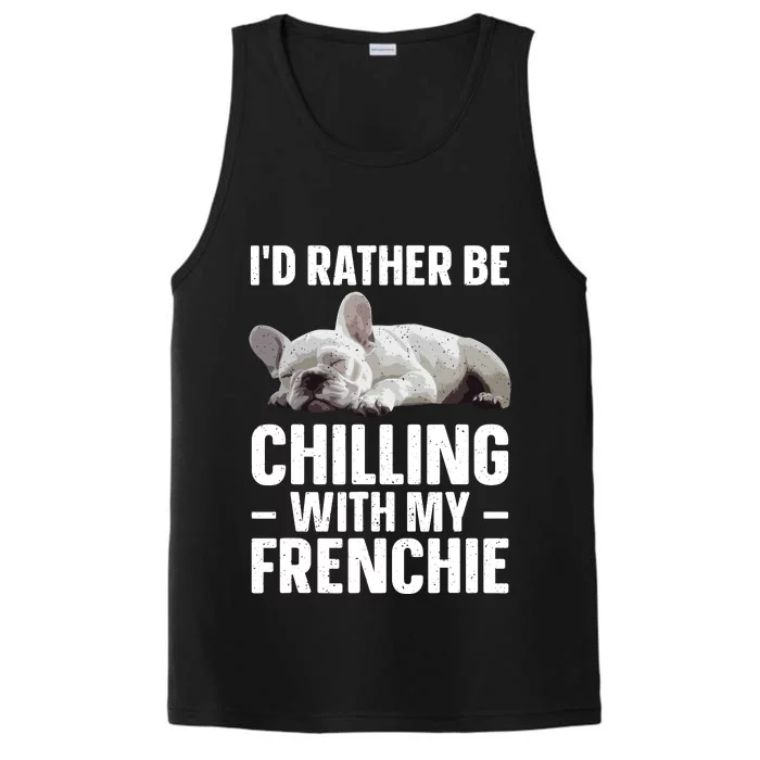 French Bulldog Art French Bulldog Frenchie Performance Tank