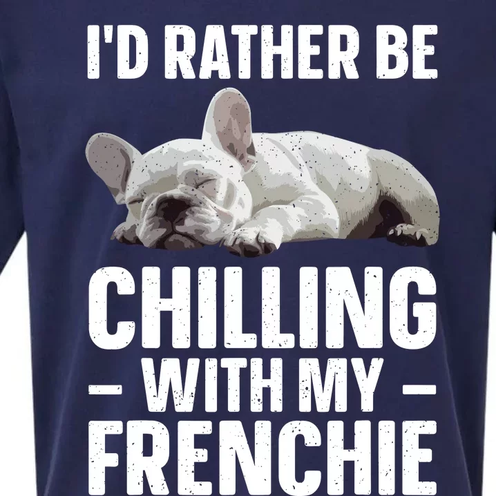 French Bulldog Art French Bulldog Frenchie Sueded Cloud Jersey T-Shirt