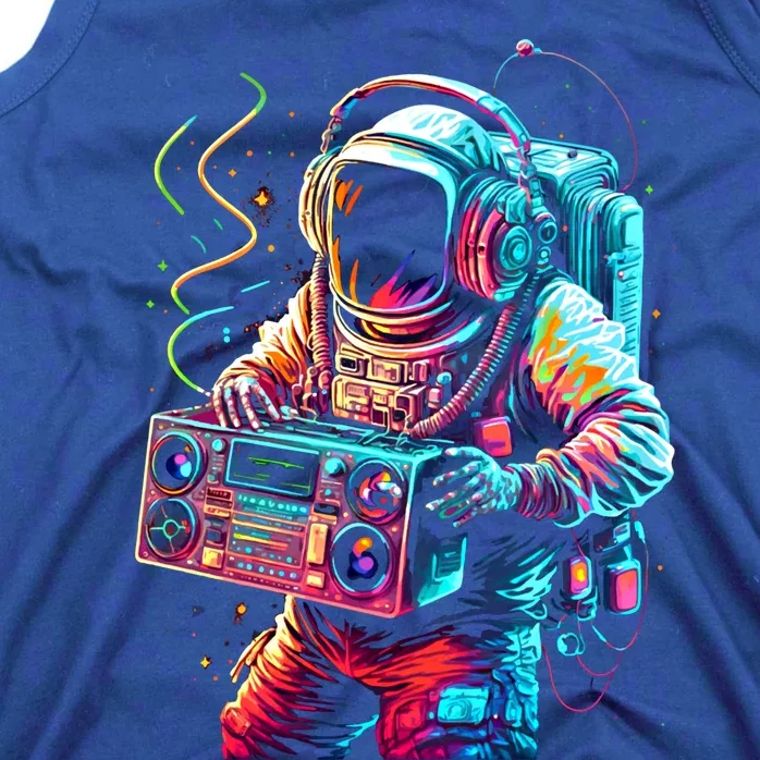 Funky Boombox Astronaut In Space Graphic And Teens Gift Tank Top