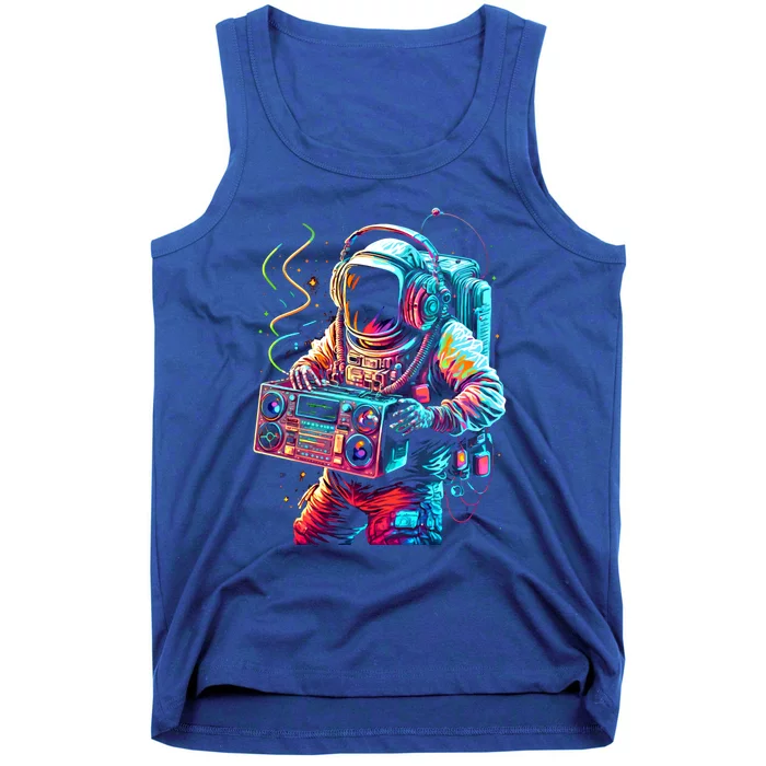 Funky Boombox Astronaut In Space Graphic And Teens Gift Tank Top