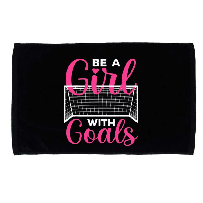 funny be a soccer with goals soccer player Microfiber Hand Towel