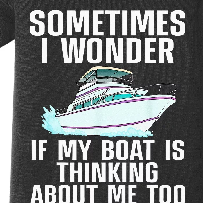 Funny Boat Art For Men Women Boating Watercraft Boat Owner Baby Bodysuit