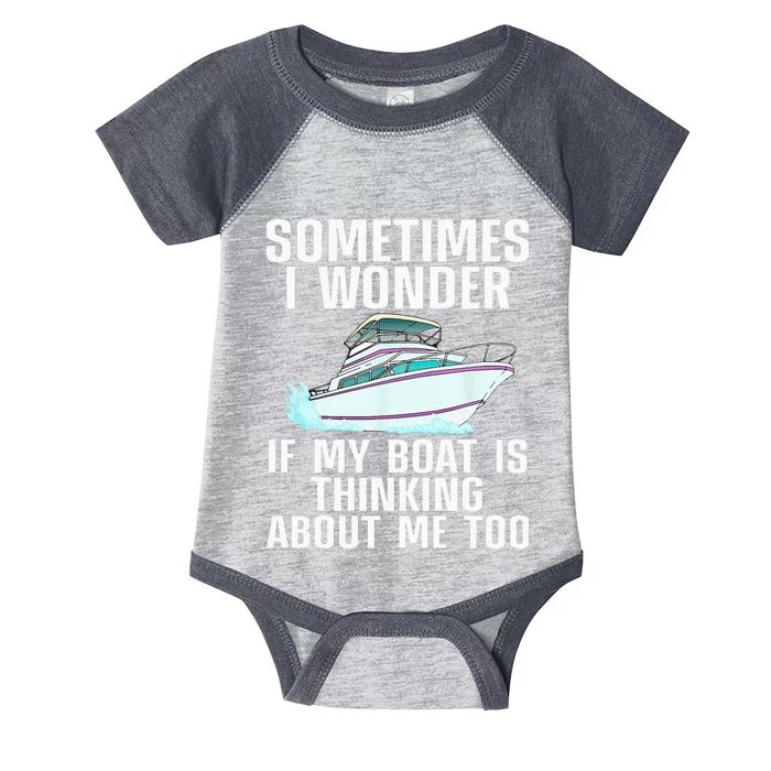 Funny Boat Art For Men Women Boating Watercraft Boat Owner Infant Baby Jersey Bodysuit