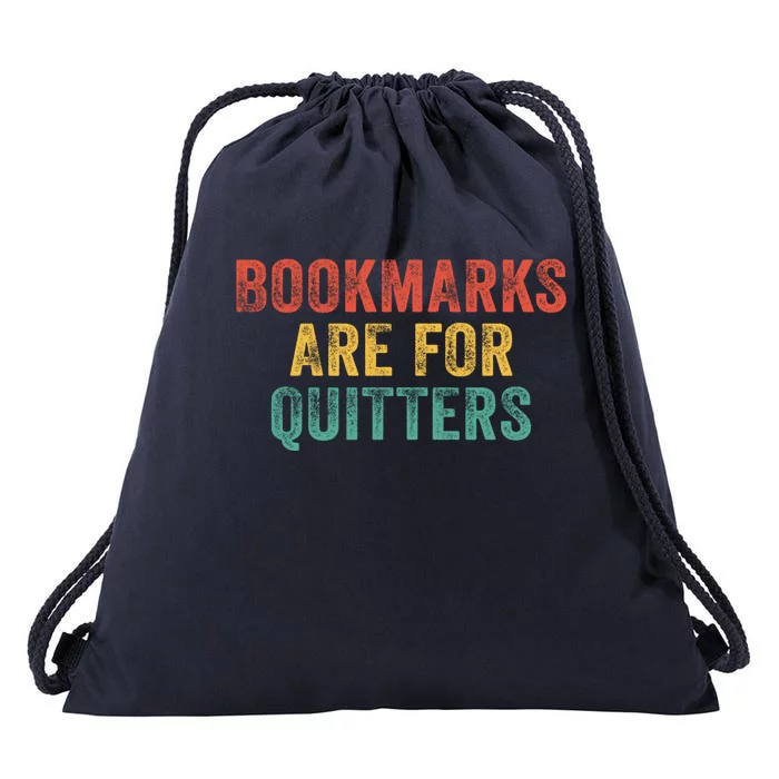 Funny Bookmarks Are For Quitters Handwriting Saying Mom Dad Funny Gift Drawstring Bag