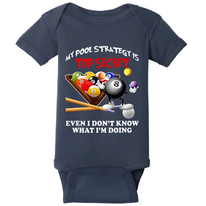 Funny Billiards ArtFor Men Women Billiards Pool Players Baby Bodysuit