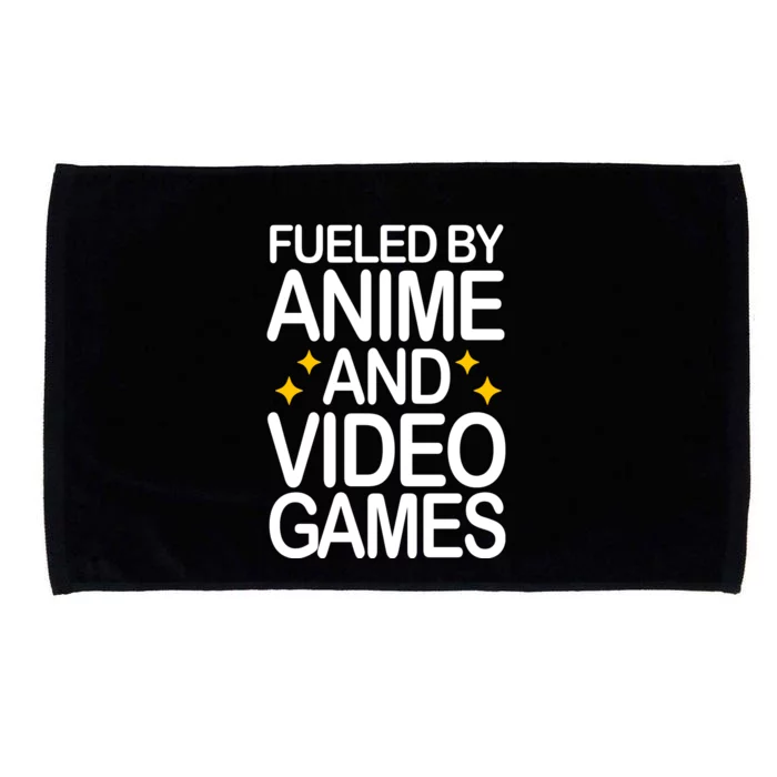 Fueled By Anime And Video Games Gaming Microfiber Hand Towel