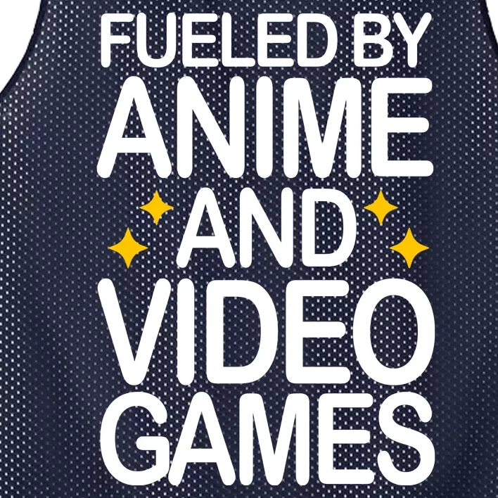 Fueled By Anime And Video Games Gaming Mesh Reversible Basketball Jersey Tank