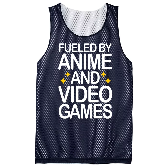 Fueled By Anime And Video Games Gaming Mesh Reversible Basketball Jersey Tank