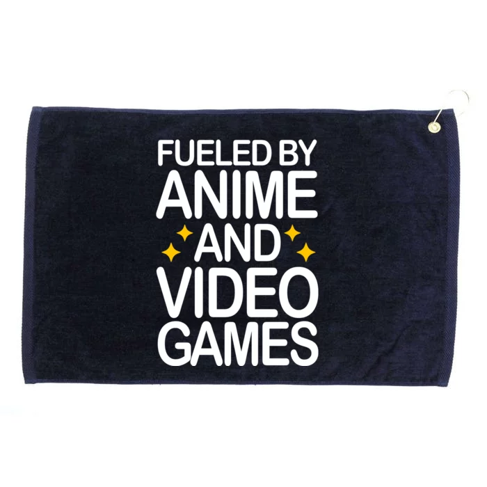 Fueled By Anime And Video Games Gaming Grommeted Golf Towel