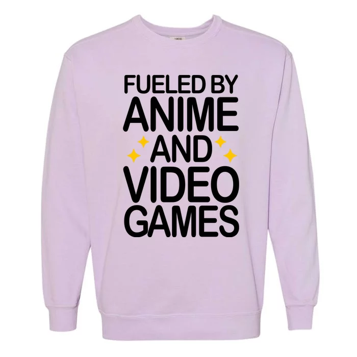 Fueled By Anime And Video Games Gaming Garment-Dyed Sweatshirt