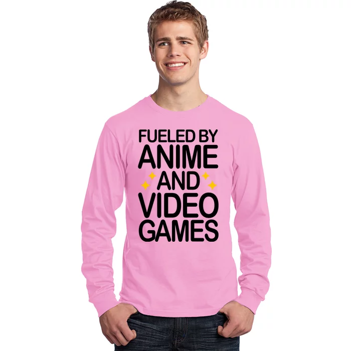 Fueled By Anime And Video Games Gaming Long Sleeve Shirt